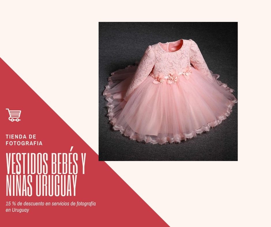 Vestido rosa para niñas en Montevideo, estilo delicado para fiestas y sesiones de fotos