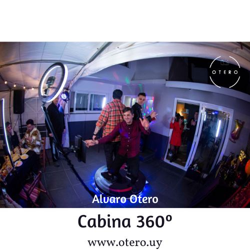 Cabina 360 - plataforma giratoria para fotos alquiler