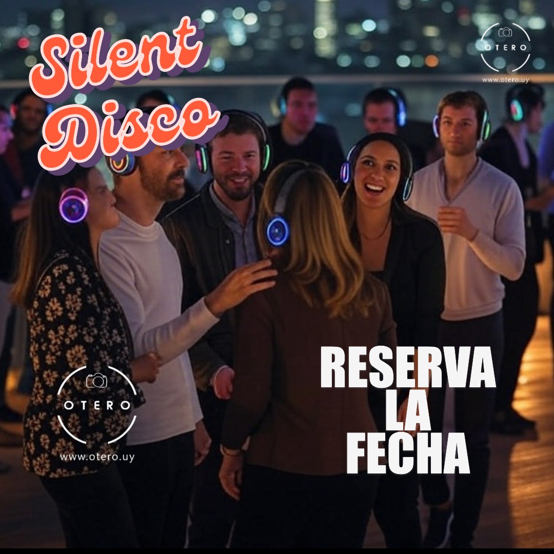 Silent Disco 1:1 en Montevideo con luces LED y auriculares para fiestas empresariales