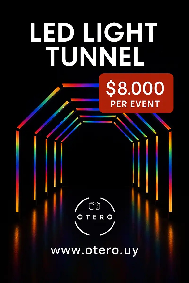 Túnel LED para entradas impactantes en cumpleaños infantiles